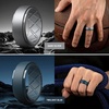 image:imageEgnaro Silicone Rings For Him 9mm Wide Flexible Work Rubber Wedding BandsSETB41Dark Silver  Twilight Blue  Black Gray Camo  Black