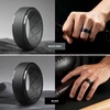 image:imageEgnaro Silicone Rings For Him 9mm Wide Flexible Work Rubber Wedding BandsSETB42Black  Black Gray  Light Gray  Metallic Burgundy