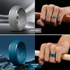 image:imageEgnaro Silicone Rings For Him 9mm Wide Flexible Work Rubber Wedding BandsSETB4Crimson  Muted Yellow  Light Gray  Elegant Blue  Blue Gray  Pine Green  Black