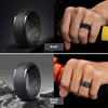 image:imageEgnaro Silicone Rings For Him 9mm Wide Flexible Work Rubber Wedding BandsSETB5Black  Black Gray  Twilight Blue  Olive Green