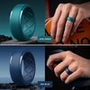 image:imageEgnaro Silicone Rings For Him 9mm Wide Flexible Work Rubber Wedding BandsSETB7Dark Gray  Jade Green  Sea Blue  Black