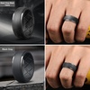 image:imageEgnaro Silicone Rings For Him 9mm Wide Flexible Work Rubber Wedding BandsSETB9Black  Black Gray  Silver  Black Camo