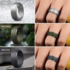 image:imageEgnaro Silicone Rings For Him 9mm Wide Flexible Work Rubber Wedding BandsSETC1Black  Black Gray  Light Gray  Silver  Dark Blue  Black Camo  Olive Green