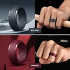 image:imageEgnaro Silicone Rings For Him 9mm Wide Flexible Work Rubber Wedding BandsSETC2Light Gray  Dark Foliage Green  Blue Gray  Maroon  Navy Blue  Night Blue  Black