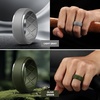 image:imageEgnaro Silicone Rings For Him 9mm Wide Flexible Work Rubber Wedding BandsSETC2Light Gray  Dark Foliage Green  Blue Gray  Maroon  Navy Blue  Night Blue  Black