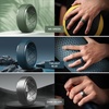 image:imageEgnaro Silicone Rings For Him 9mm Wide Flexible Work Rubber Wedding BandsSETC3Maroon  Dark Gray  Ink Green  Twilight Blue  Dark Brown  Dark Silver  Black
