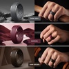 image:imageEgnaro Silicone Rings For Him 9mm Wide Flexible Work Rubber Wedding BandsSETC3Maroon  Dark Gray  Ink Green  Twilight Blue  Dark Brown  Dark Silver  Black