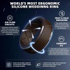 image:imageEgnaro Silicone Rings For Him 9mm Wide Flexible Work Rubber Wedding BandsSETC3Maroon  Dark Gray  Ink Green  Twilight Blue  Dark Brown  Dark Silver  Black