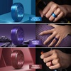 image:imageEgnaro Silicone Rings For Him 9mm Wide Flexible Work Rubber Wedding BandsSETC4Light Gray  Metallic Burgundy  Metallic Purple  Metallic Royal Blue  Dark Gray  Blue Gray  Black