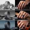 image:imageEgnaro Silicone Rings For Him 9mm Wide Flexible Work Rubber Wedding BandsSETC4Light Gray  Metallic Burgundy  Metallic Purple  Metallic Royal Blue  Dark Gray  Blue Gray  Black