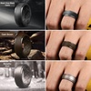 image:imageEgnaro Silicone Rings For Him 9mm Wide Flexible Work Rubber Wedding BandsSETC6Black  Dark Silver  Black Gray  Champagne Gold  Light Gray  Dark Brown  Black Camo
