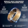 image:imageEgnaro Silicone Rings For Him 9mm Wide Flexible Work Rubber Wedding BandsSETC7Black  Black Gray  Light Gray  Silver  Dark Blue  Sand Camo  Black Camo