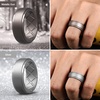 image:imageEgnaro Silicone Rings For Him 9mm Wide Flexible Work Rubber Wedding BandsSETD1Metallic Gun  Silver  Dark Gray  Black