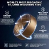 image:imageEgnaro Silicone Rings For Him 9mm Wide Flexible Work Rubber Wedding BandsSETD3Black  Black Gray  Bronze  Silver