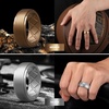image:imageEgnaro Silicone Rings For Him 9mm Wide Flexible Work Rubber Wedding BandsSETD3Black  Black Gray  Bronze  Silver