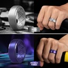 image:imageEgnaro Silicone Rings For Him 9mm Wide Flexible Work Rubber Wedding BandsSETD4Silver  Metallic Purple  Blue Gray  Black