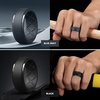 image:imageEgnaro Silicone Rings For Him 9mm Wide Flexible Work Rubber Wedding BandsSETD4Silver  Metallic Purple  Blue Gray  Black