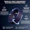 image:imageEgnaro Silicone Rings For Him 9mm Wide Flexible Work Rubber Wedding BandsSETD5Light Gray  Dark Silver  Black  Black Gray  Twilight Blue  Black Purple  Pine Green