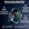 image:imageEgnaro Silicone Rings For Men Rubber Wedding Bands For Him 105mm Wide 28mm Thick Breathable Design Step EdgeSETA12Black CamoBlack  BlackLight Gray  Pine GreenBlack  Black