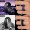 image:imageEgnaro Silicone Rings For Men Rubber Wedding Bands For Him 105mm Wide 28mm Thick Breathable Design Step EdgeSETA1BlackBlack Gray  Dark PurpleBlack  MaroonBlack  Light GrayBlack