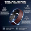 image:imageEgnaro Silicone Rings For Men Rubber Wedding Bands For Him 105mm Wide 28mm Thick Breathable Design Step EdgeSETA1BlackBlack Gray  Dark PurpleBlack  MaroonBlack  Light GrayBlack