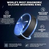 image:imageEgnaro Silicone Rings For Men Rubber Wedding Bands For Him 105mm Wide 28mm Thick Breathable Design Step EdgeSETA6BlackOrange  BlackSky Blue  BlackRed  Black Gray  Black