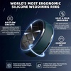 image:imageEgnaro Silicone Rings For Men Rubber Wedding Bands For Him 105mm Wide 28mm Thick Breathable Design Step EdgeSETB1BlackLight Gray  Dark SilverLight Gray  Dark GrayBlack  Navy BlueBlack  Dark BlueBlack  Olive GreenBlack