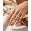 image:imageEgnaro Silicone Statement Ring Women Floral Patterned Rubber Wedding BandFBotanical Ink Blooms