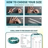 image:imageEgnaro Silicone Statement Ring Women Floral Patterned Rubber Wedding BandGTurquoise Swirl