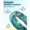image:imageEgnaro Silicone Statement Ring Women Floral Patterned Rubber Wedding BandGTurquoise Swirl