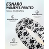 image:imageEgnaro Silicone Statement Ring Women Floral Patterned Rubber Wedding BandKInky Paws