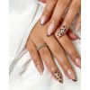 image:imageEgnaro Silicone Statement Ring Women Floral Patterned Rubber Wedding BandPLeopard and Skull