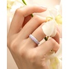 image:imageEgnaro Silicone Statement Ring Women Floral Patterned Rubber Wedding BandQWatercolor Lilac