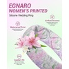 image:imageEgnaro Silicone Statement Ring Women Floral Patterned Rubber Wedding BandQWatercolor Lilac