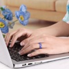 image:imageEgnaro Silicone Statement Ring Women Floral Patterned Rubber Wedding BandZ5Hibiscus Breeze