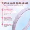 image:imageEgnaro Thin Silicone Anniversary Rings Stackable Rubber Engagement RingSETDLight Nude Cloudy Pink Light gray green White