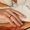 image:imageEgnaro Thin Silicone Anniversary Rings Stackable Rubber Engagement RingSETEBright Peach Meadow Green Caramel Ivory Light Brown