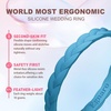 image:imageEgnaro Thin Silicone Anniversary Rings Stackable Rubber Engagement RingSETFCrimson Light Brown Blue Jewel Black