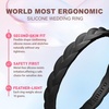 image:imageEgnaro Thin Silicone Anniversary Rings Stackable Rubber Engagement RingSETGLight Nude Black