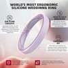 image:imageEgnaro Womens Silicone Stackable Rings 32mm Thin Rubber Wedding BandSETA1Arctic Ice  Light Purple  Whitepink  Ivory