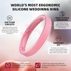 image:imageEgnaro Womens Silicone Stackable Rings 32mm Thin Rubber Wedding BandSETA2Faint Red  Pastel Blue  White pink  White