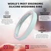 image:imageEgnaro Womens Silicone Stackable Rings 32mm Thin Rubber Wedding BandSETA3Light Green  Arctic Ice  Beige  Sand Pink  White