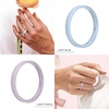 image:imageEgnaro Womens Silicone Stackable Rings 32mm Thin Rubber Wedding BandSETA4Pearl White  Champagne Gold  Pink Camo  Teal  Light Blue  Light Purple  Black  White