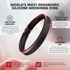 image:imageEgnaro Womens Silicone Stackable Rings 32mm Thin Rubber Wedding BandSETB1Black