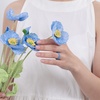 image:imageEgnaro Womens Silicone Stackable Rings 32mm Thin Rubber Wedding BandSETB3Sunlight Yellow  Sweet Lilac  Light Blue  Deep Ultramarine  Metallic Pearl White