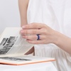 image:imageEgnaro Womens Silicone Stackable Rings 32mm Thin Rubber Wedding BandSETB4Crimson  Nude  Blue Iris  Orchid Haze  White  Black