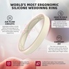 image:imageEgnaro Womens Silicone Stackable Rings 32mm Thin Rubber Wedding BandSETR1Pale Pink  Nude  Green Blue  Metallic Pearl White