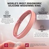 image:imageEgnaro Womens Silicone Stackable Rings 32mm Thin Rubber Wedding BandSETR2Coral Red  Apricot  Opal Green  Lapis Blue  Lavender  Ivory