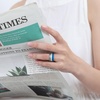 image:imageEgnaro Womens Silicone Stackable Rings 32mm Thin Rubber Wedding BandSETR3Cinnabar Red  Sunlight Yellow  Lapis Blue  Dark Teal  Metallic Pearl White  Metallic Green  Metallic Starry Purple  Black