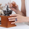 image:imageEgnaro Womens Silicone Stackable Rings 32mm Thin Rubber Wedding BandSETR4Maroon  Light Brown  Misty Blue  Jade Green  Sea Blue  Black Purple  Black  White